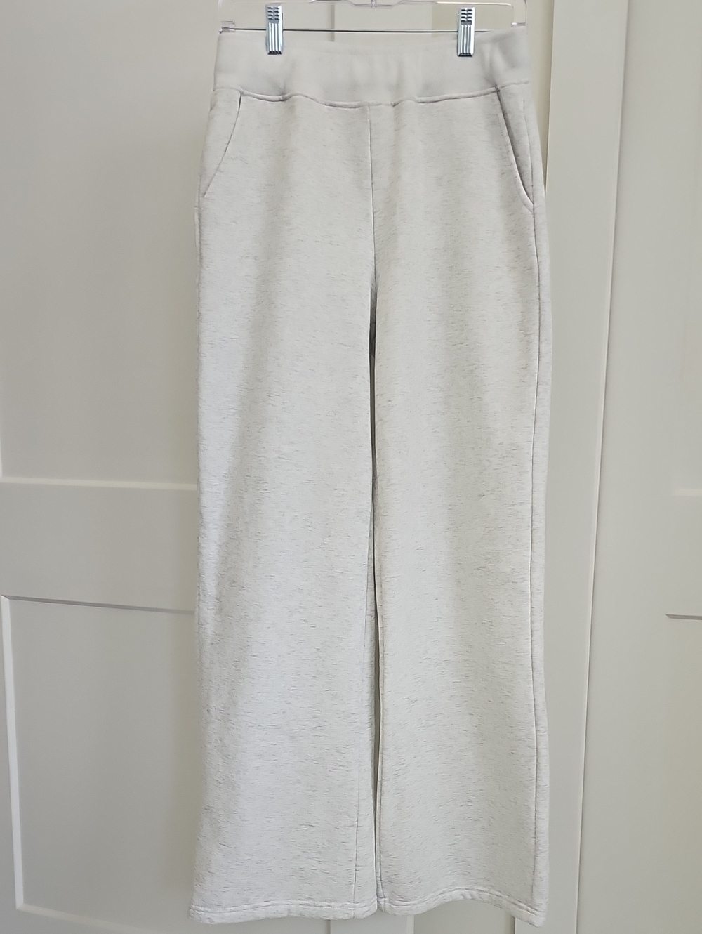Missguided Wide-Leg Pull-On Pants in Light Light Grey W 28 L 30 COZY, LIKE NEW